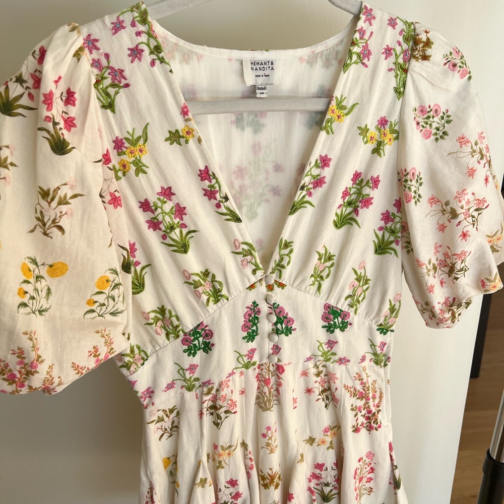 HEMANT & NANDITA Floral Print Dress
